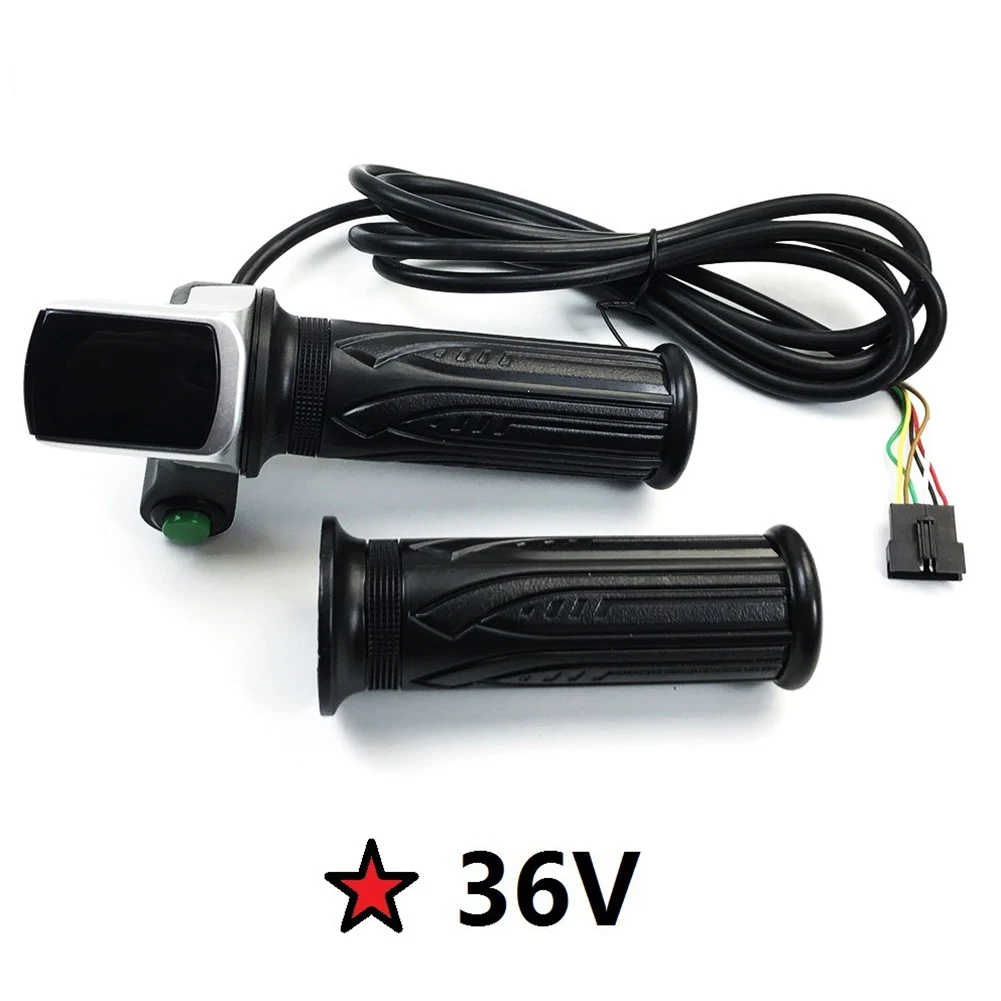 AliExpress TOOPRE Biking Throttle Handle Handlebar Grip 1Pair 36V 6 Wire ABS+Rubber About 300g With LCD Display Electric Bicycle