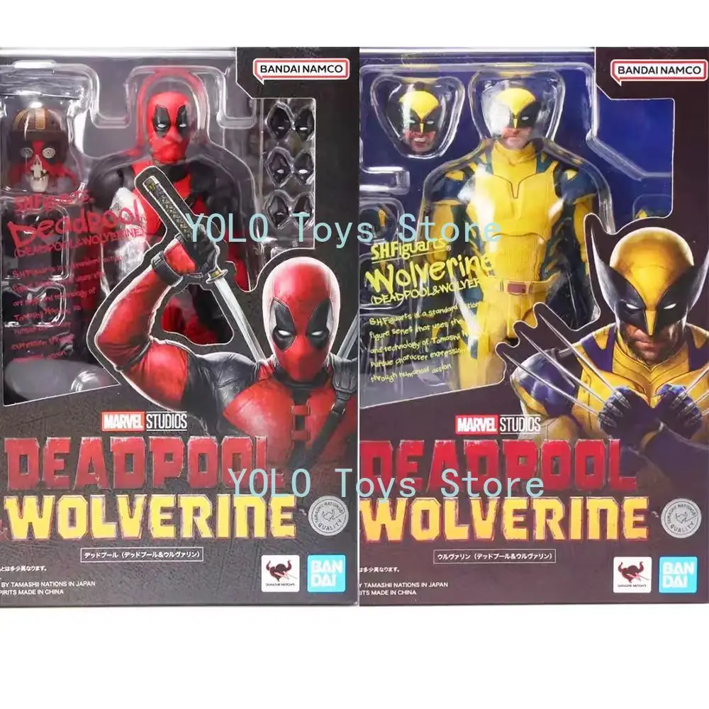 

Bandai in stock SHF Deadpool Wolverine genuine movable joints Marvel Wade Wilson movie version