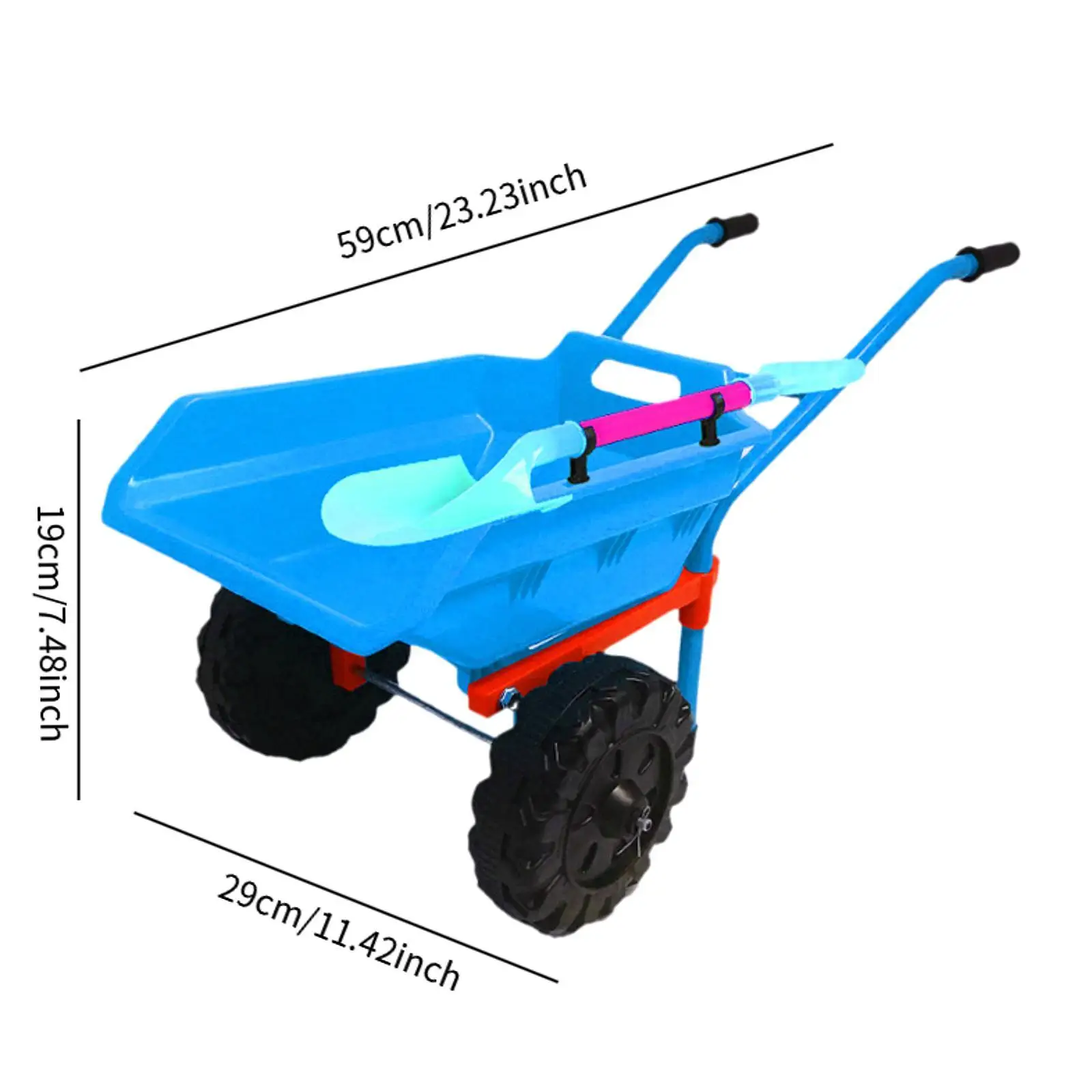 Kids Wheelbarrow Non Slip Handle Outdoor Activities for Boys Girls Children