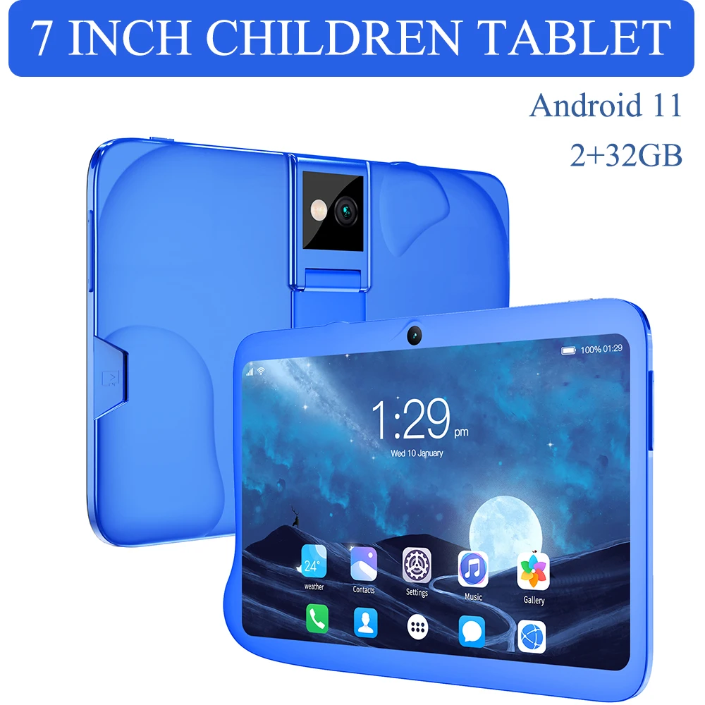 Learning Tablets for Kids 7 Inch Android 11 Kids Tablet Toddler Education Toys Gift for Children HD Dual Cameras 2GB 32GB