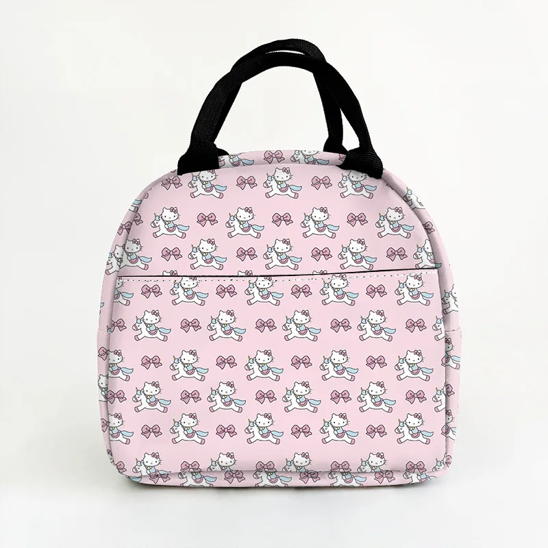 MINISO Sanrio Kawaii HelloKitty izolowana torba na Lunch duży piknik przenośna lodówka termiczna pudełko bento pojemnik na żywność torby z grubej