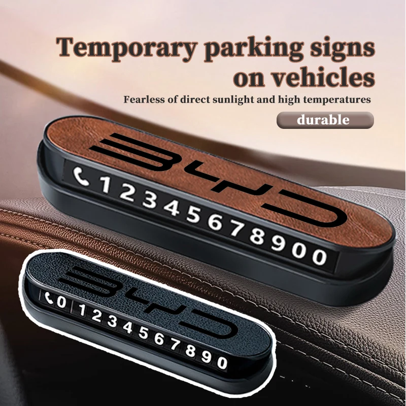 Car Universal Temporary Parking Phone Number Plate Sticker For BYD Atto F0 G3 I3 Ea1 F3 E6 Yuan Plus Song Max Tang Dmi