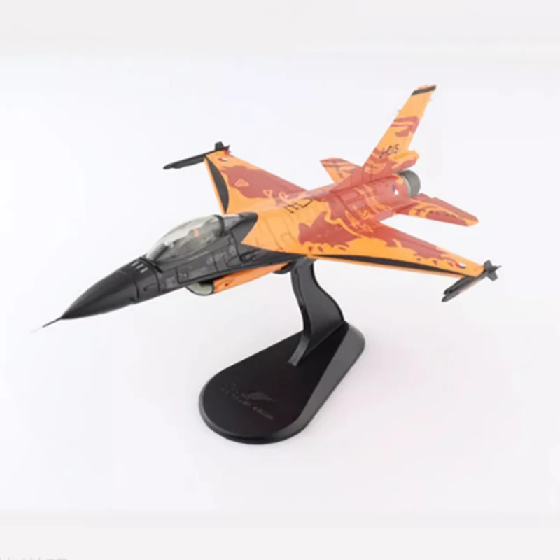 

Die cast Dutch Air Force F-16AM fighter jet militarized combat 1:72 ratio alloy and plastic simulation men's gift