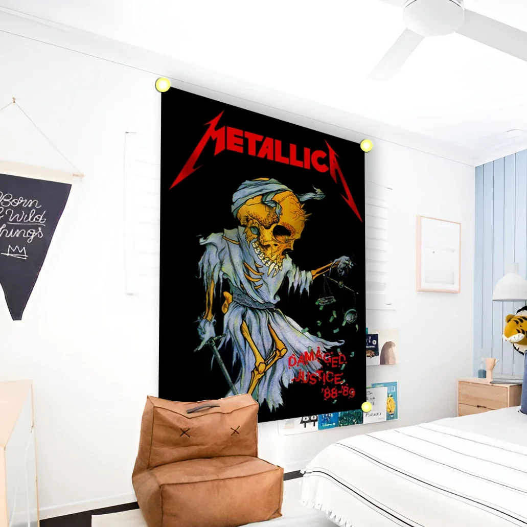 Rock Band Heavy Metal Tapeçaria, Banner Estético, Decoração do Quarto, Estética Home Acessórios Arte, M