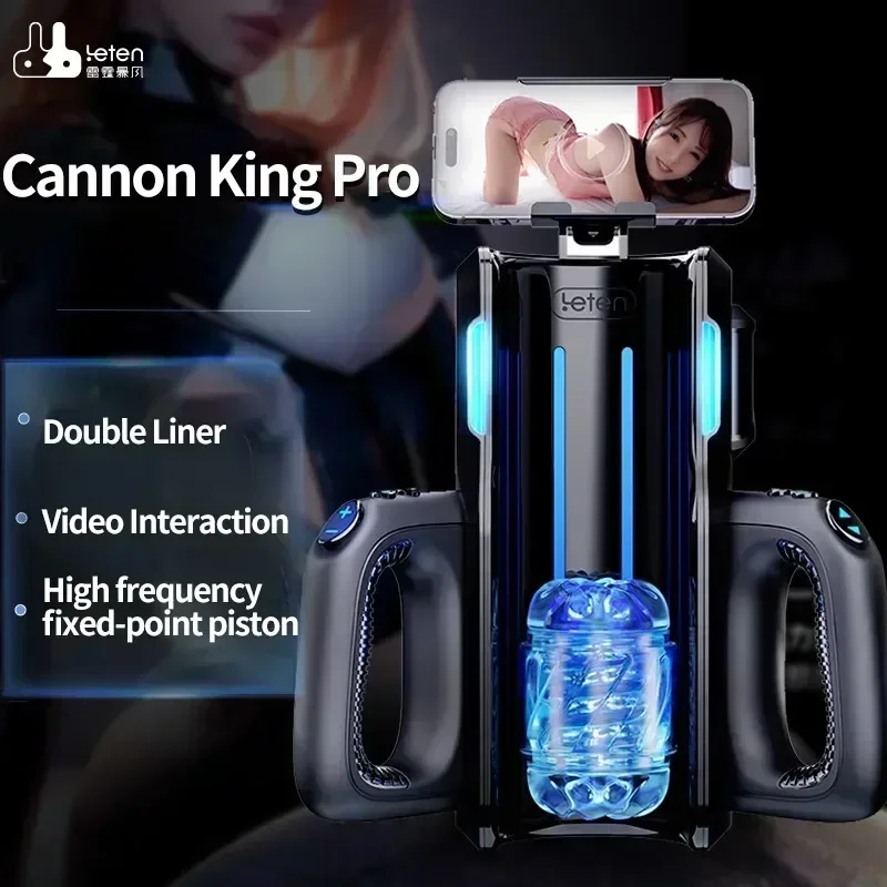 Leten THRUSTING-PRO High Telescopic Male Masturbator Cup Automatic Vagina Phone Holder Machine Sex Toys For Men Adults 18