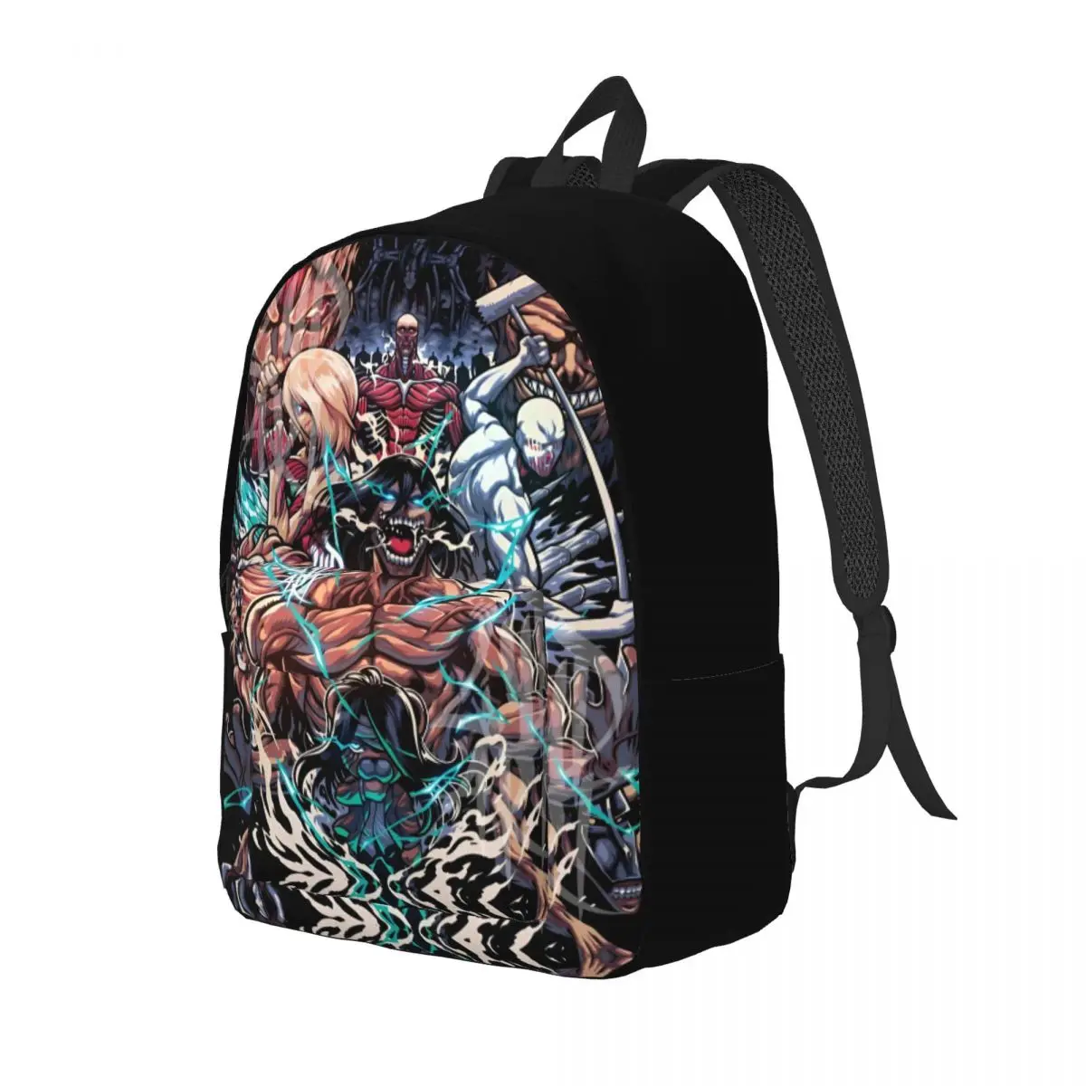 Anime Attack On Titan Backpack for Men Women Teenage Student Hiking Travel Daypack Post-Apocalyptic College Shoulder Bag Sports