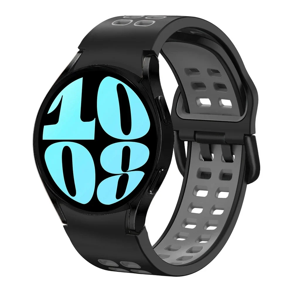 Correa de silicona para Samsung Galaxy Watch 7/6/5/4, 44mm, 40mm, 5 Pro, 45mm, Correa bicolor para Watch 4/6 Classic 46mm, 42mm, 43mm, 47mm