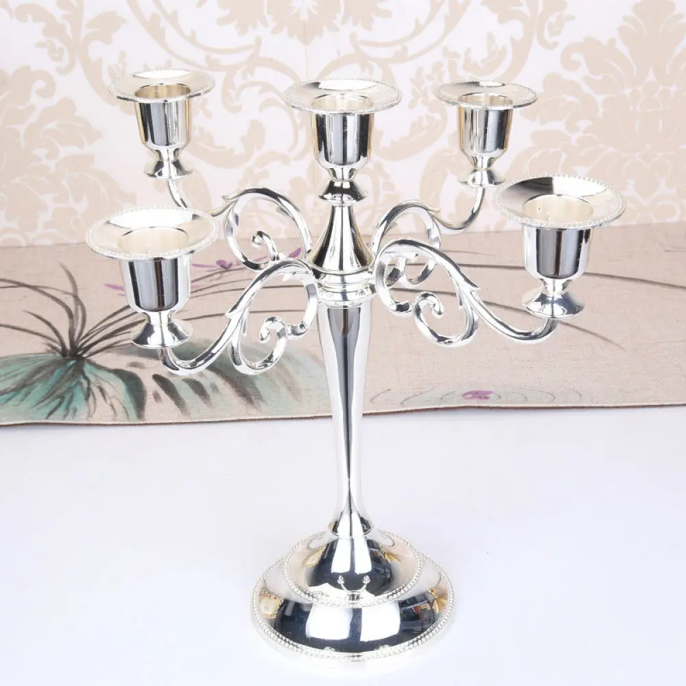 Luxury Metal Candle Stand Romantic Wedding Home Table Decoration Vintage Style Polished Ornate Candlestick For Dining Event view 5