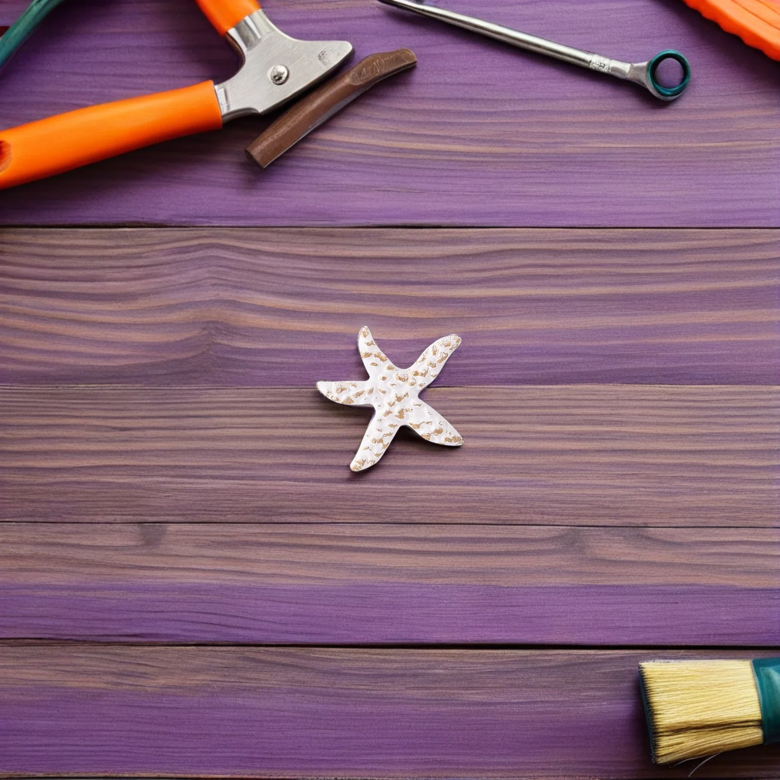 

2pcs Sea Star Knobs Iron Drawer Pulls Retro Mediterranean Style Cabinet Handles Ocean Theme Wardrobe Pulls Vintage Single Hole