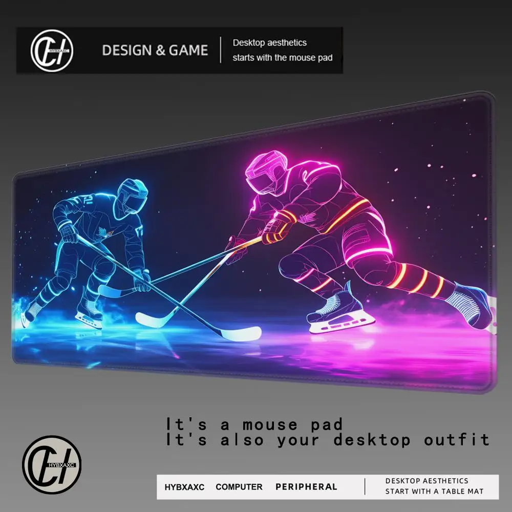 

HYBXAXC Ice Hockey Game, Office Laptop Game Mat Anti-slip Gaming Keyboard Mousepads Long Desk Pads ，gaming mats office mat