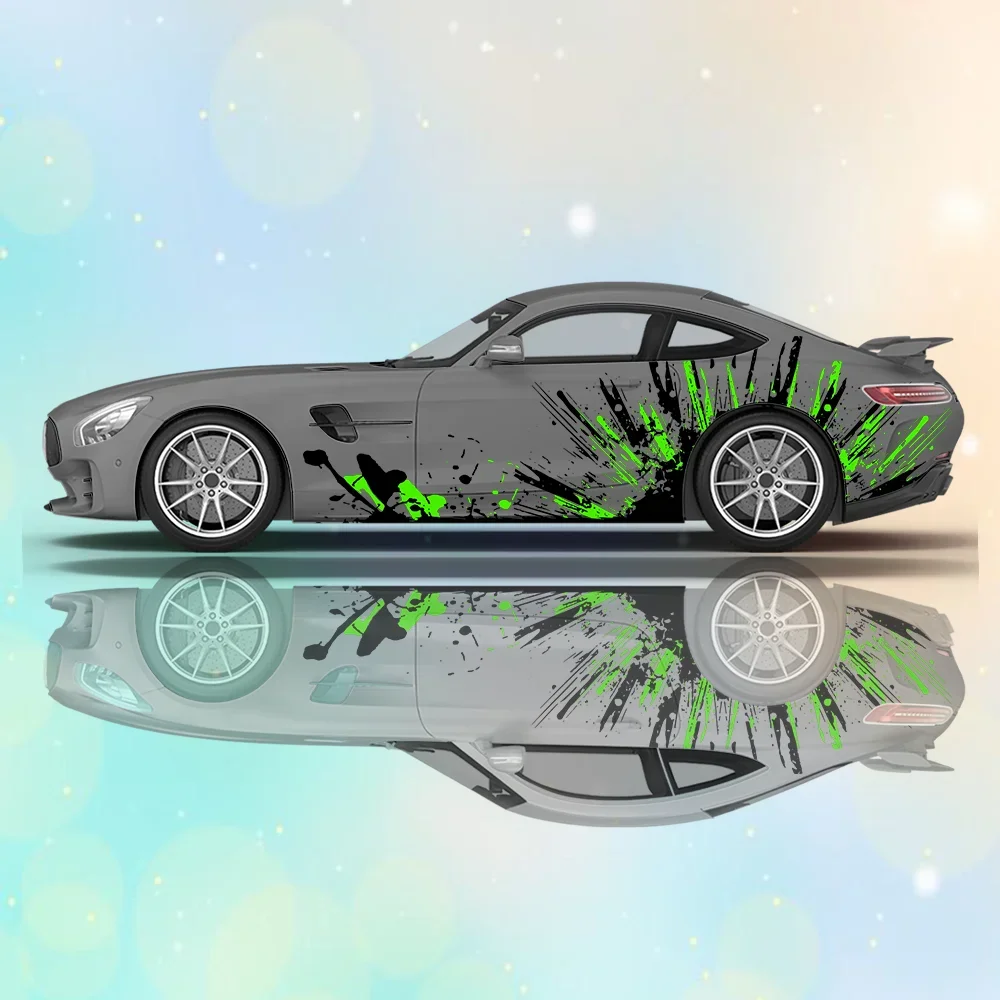 

Colorful Splash Cool Car Side Sticker Decoration, PVC Waterproof Scratch Resistant Decal, Car Protection, Auto Accessories Gift