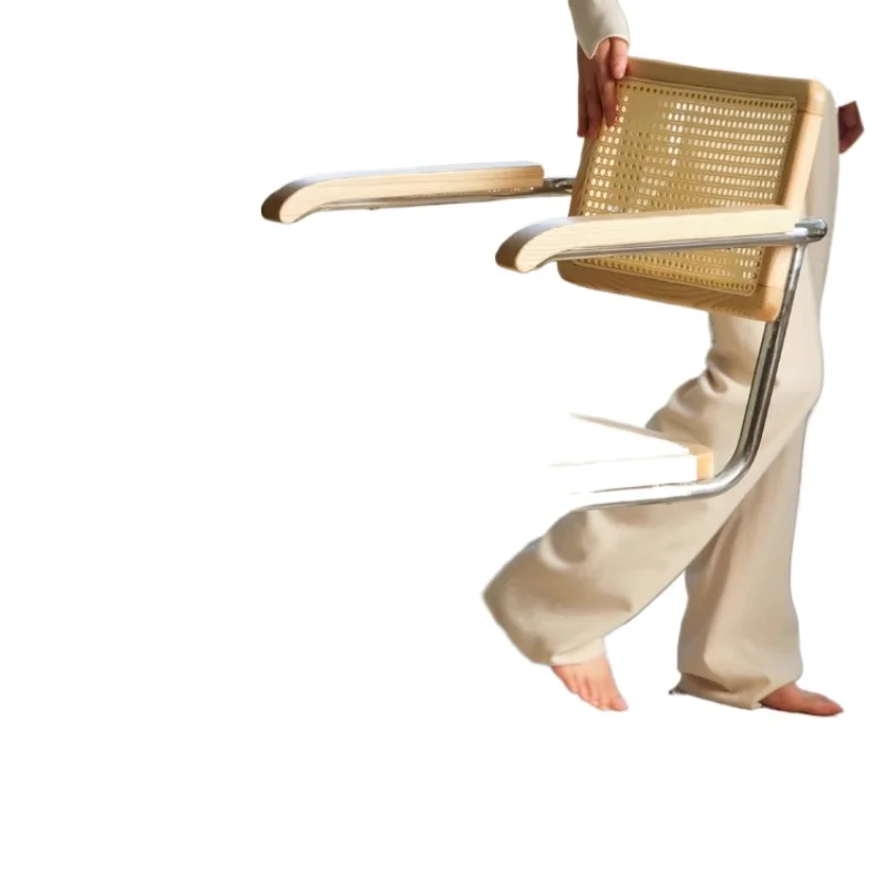 

Medieval armch air, handmade rattan ash wood solid wood dining cha ir bo ok work ch air leisure ch air