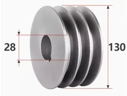 1 pz OD :130mm foro: 28mm puleggia tipo 3B generatore in ghisa a tre scanalature motore diesel puleggia triangolare