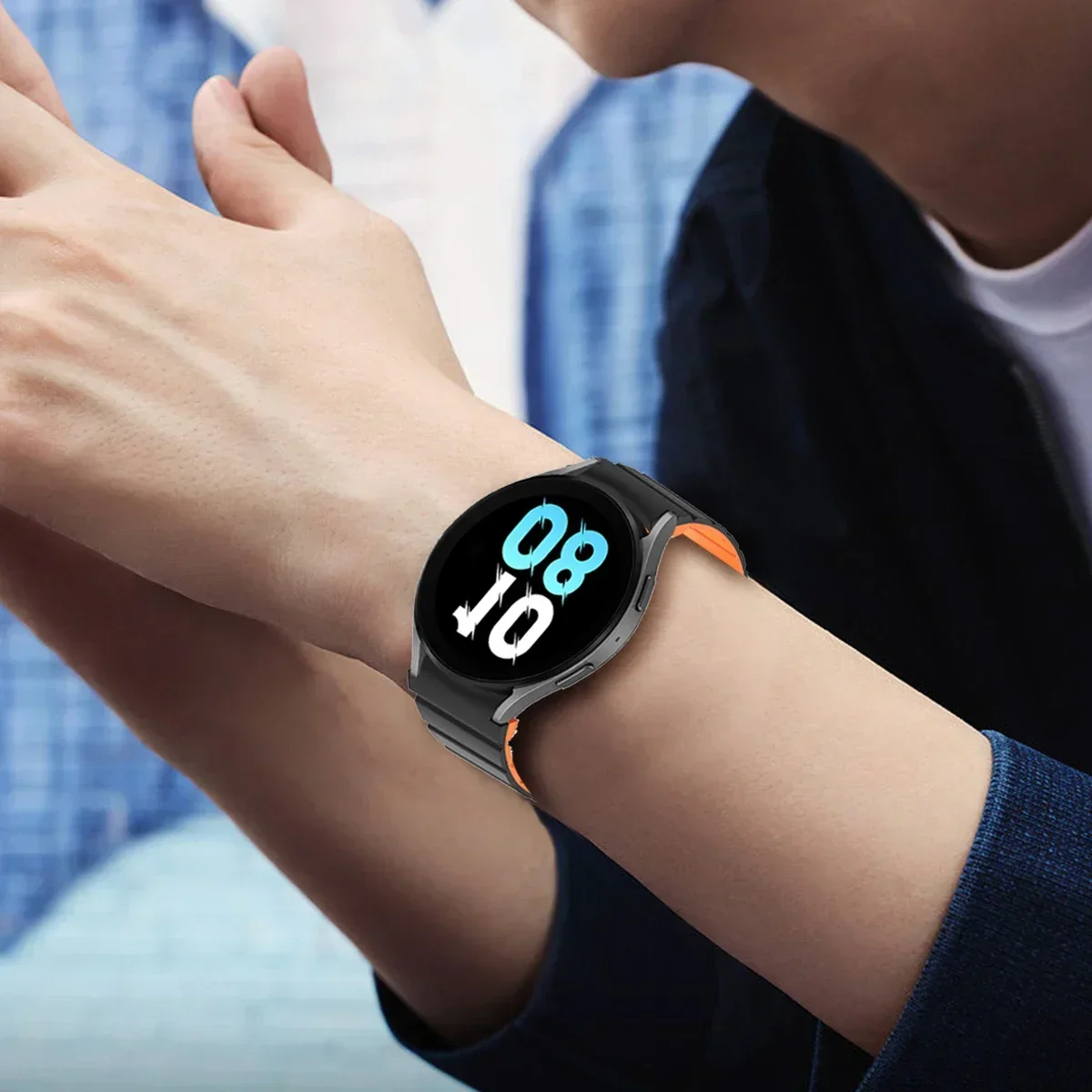 Ремешок силиконовый для Samsung Galaxy Watch 6 5 4 40 мм 44 мм Band 6 4 Classic 43 мм 47 мм 42 46 мм, магнитный браслет без зазора 5Pro 45 мм