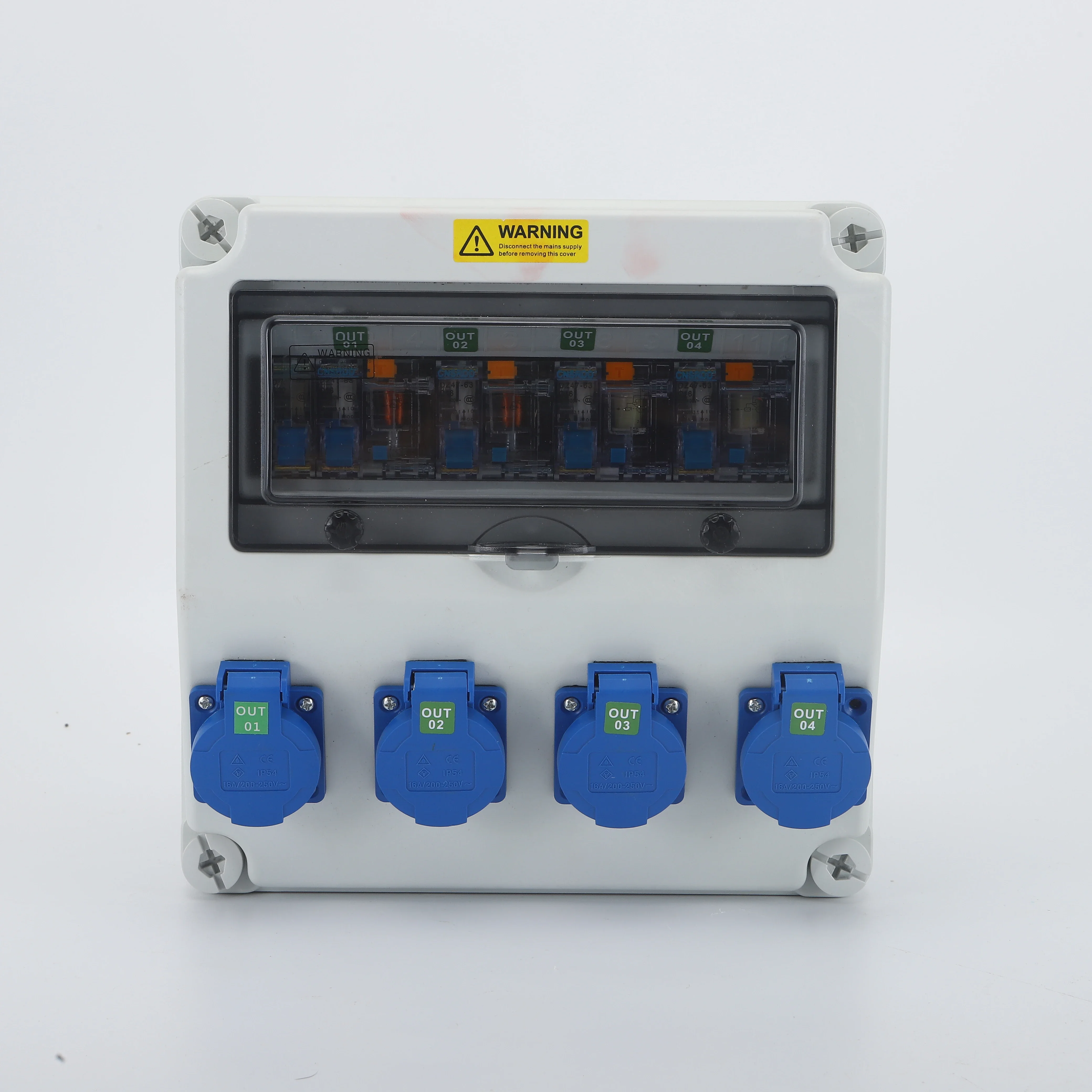 

waterproof IP67 IP44 OEM ABS waterproof industrial multi plug sockets combined box power distribution box