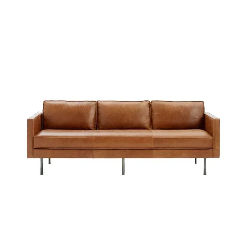 Luxury Living Room Sofas Modern Leather Brown Europe Living Room Sectional Confort Nordic American Arredamento Bed