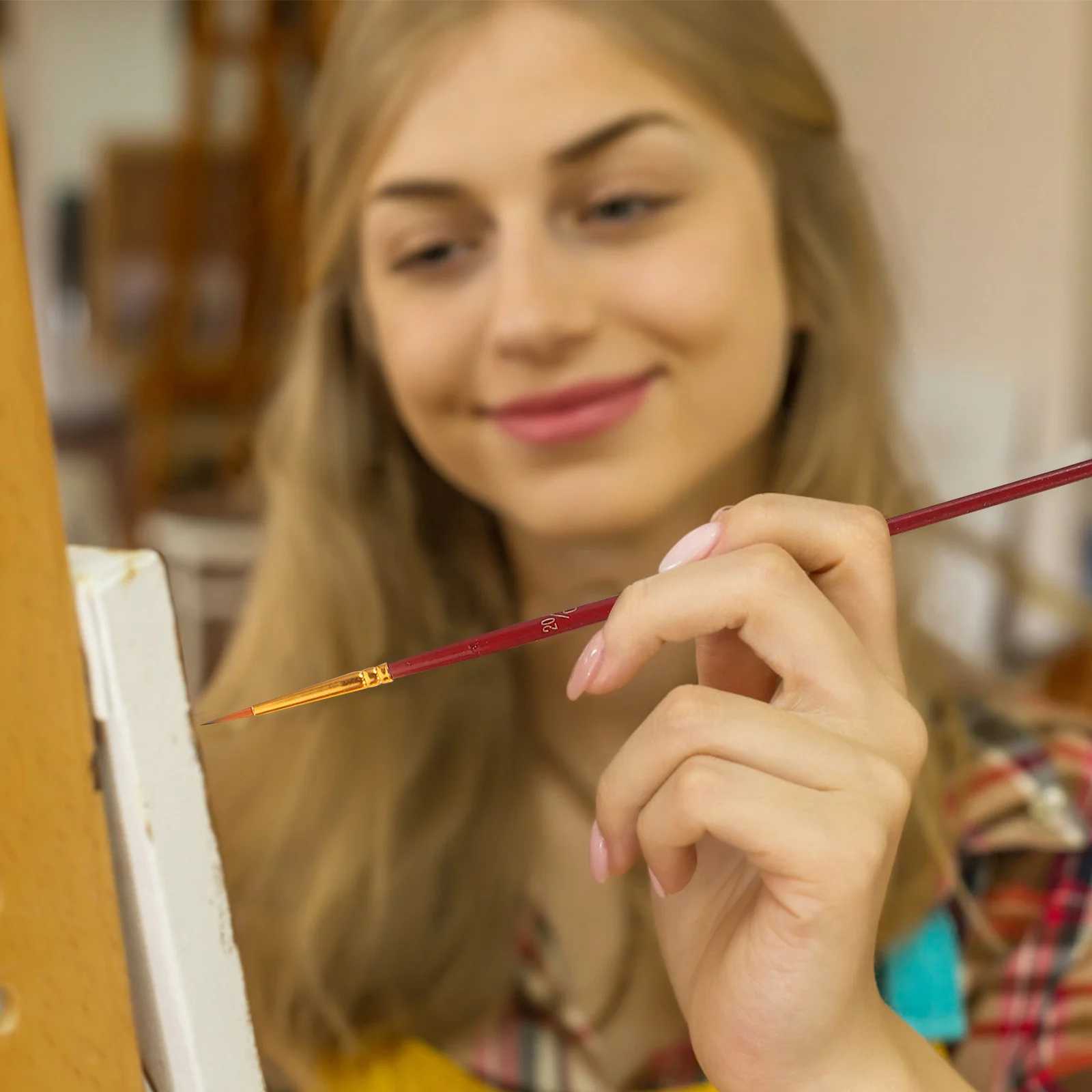 

10Pcs Flexible Nylon Hair Paint Brushes for Watercolor Acrylic Painting Professional Grade Painting Tools for Art Creators