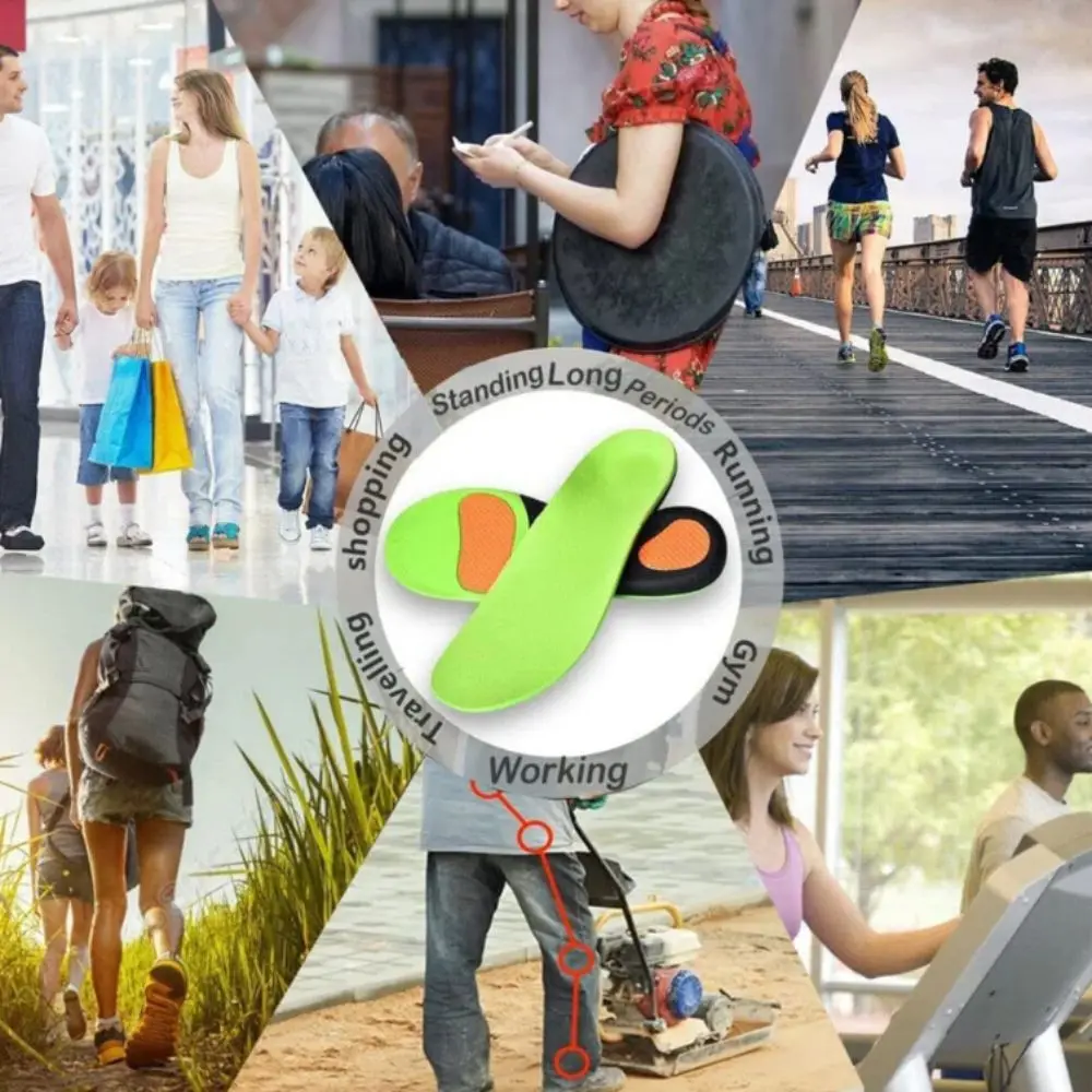 高弾性クッション整形外科用インソール フラットアーチサポート カット可能デザイン アーチサポートインソール スポーツアーチサポート アーチフットパッド