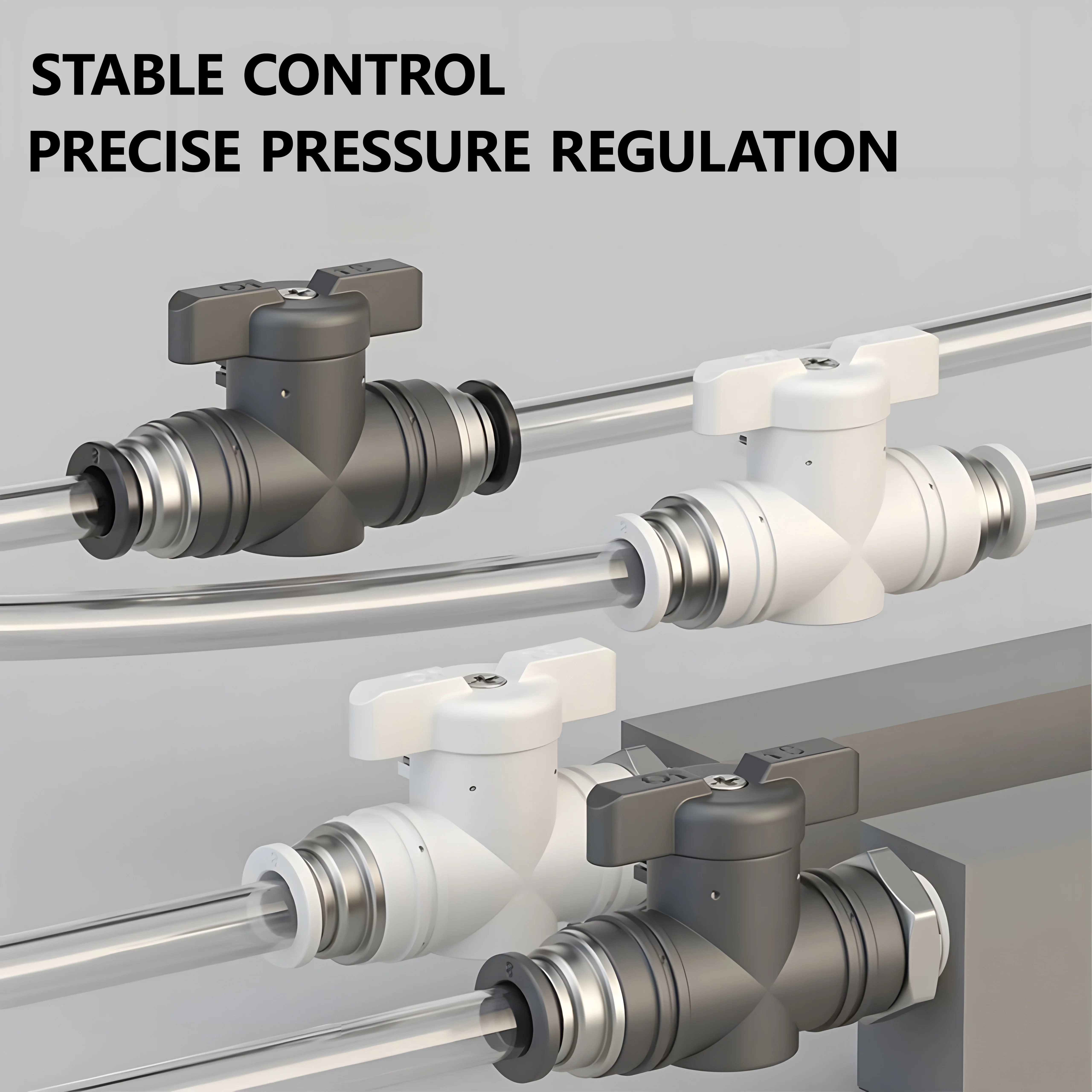 Type BUC BTC 4mm 6mm 8mm 10 12mm Pneumatic Push In Quick Joint Connector Hand Valve To Turn Switch Manual Ball Current-limiting