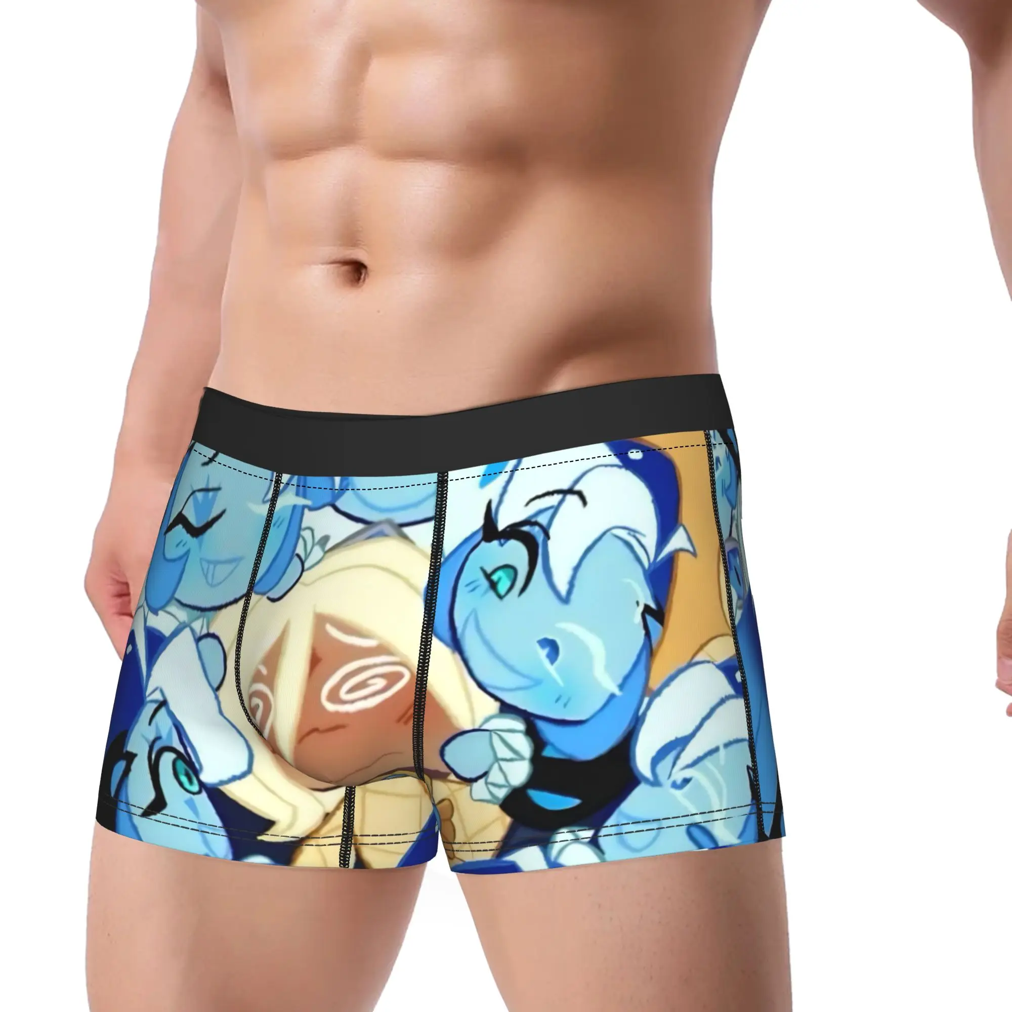 Pure Vanilla Shadow Milk Men Underwear Cookie Run Kingdom Cartoon Game Boxer Briefs Shorts Panties Underpant for Homme Plus Size