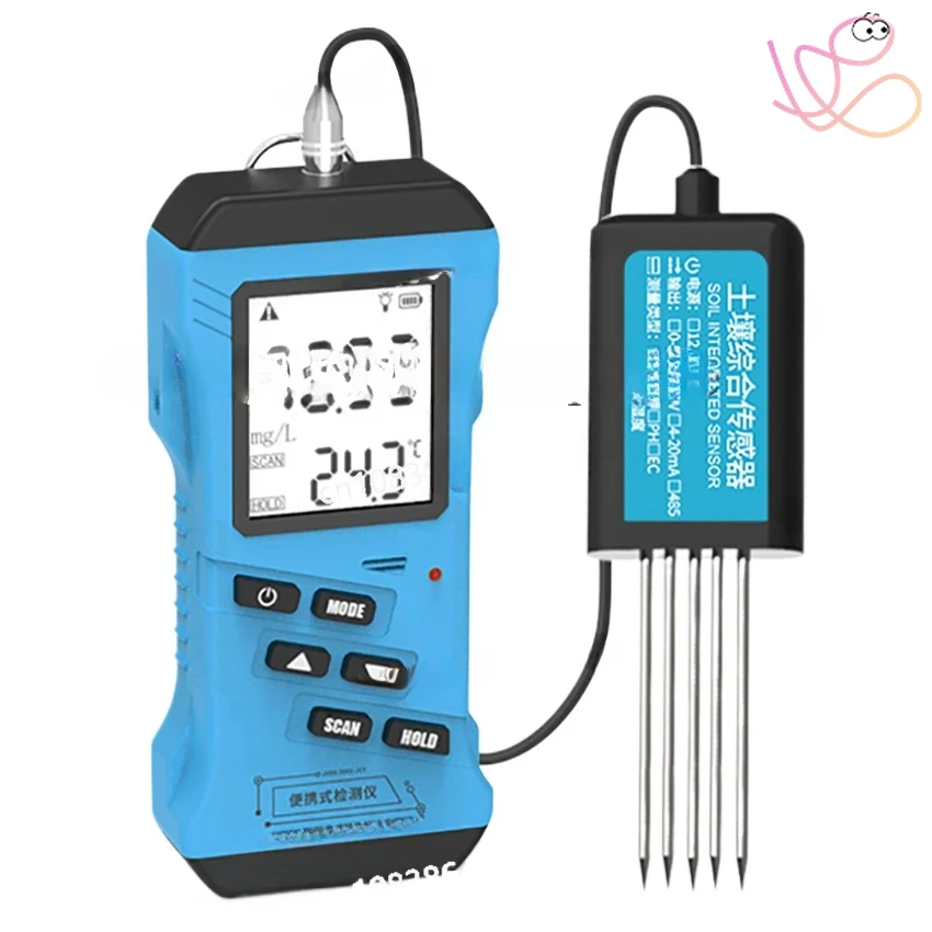 7 in 1 Rapid Soil Tester Meter Nitrogen Phosphorus Potassium N P K PH Humidity Moisture Nutrient Conductivity Tester EC Meter