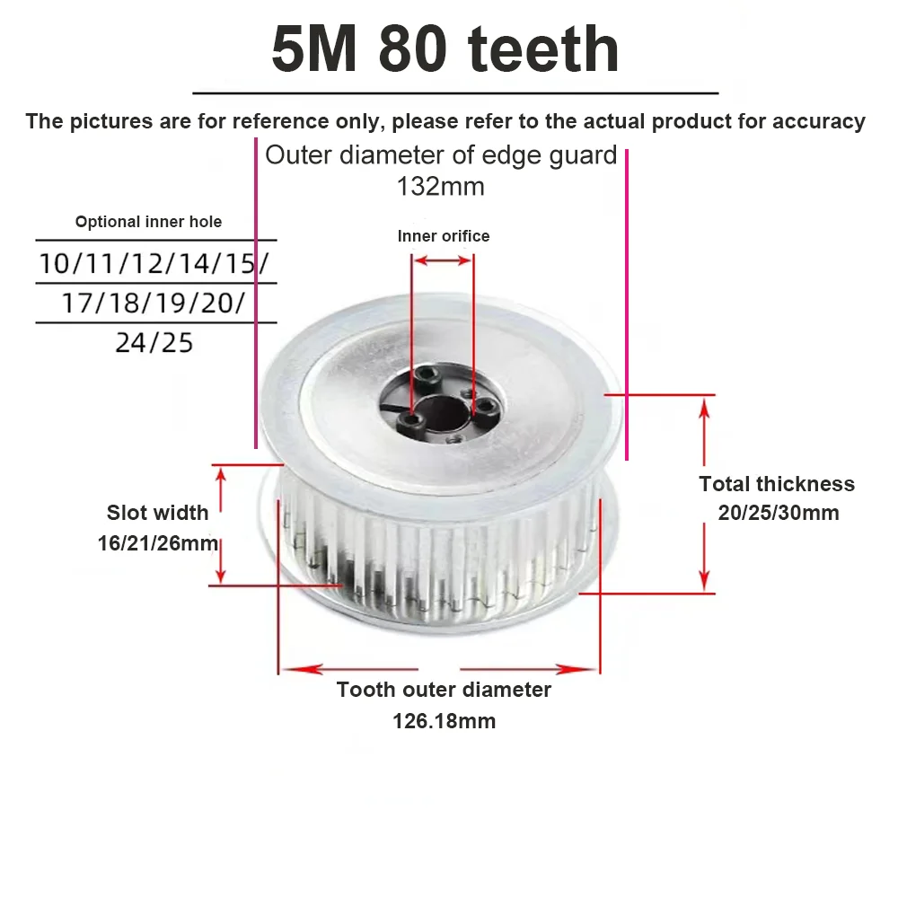 Imagem -03 - Sincronismo Polia Keyless Bucha Furo Roda Síncrona para Correia Largura 15 mm 20 mm 25 mm 10 mm 11 mm 12 mm 14 mm 15 mm 25 mm 72t 80 Dentes Htd5m