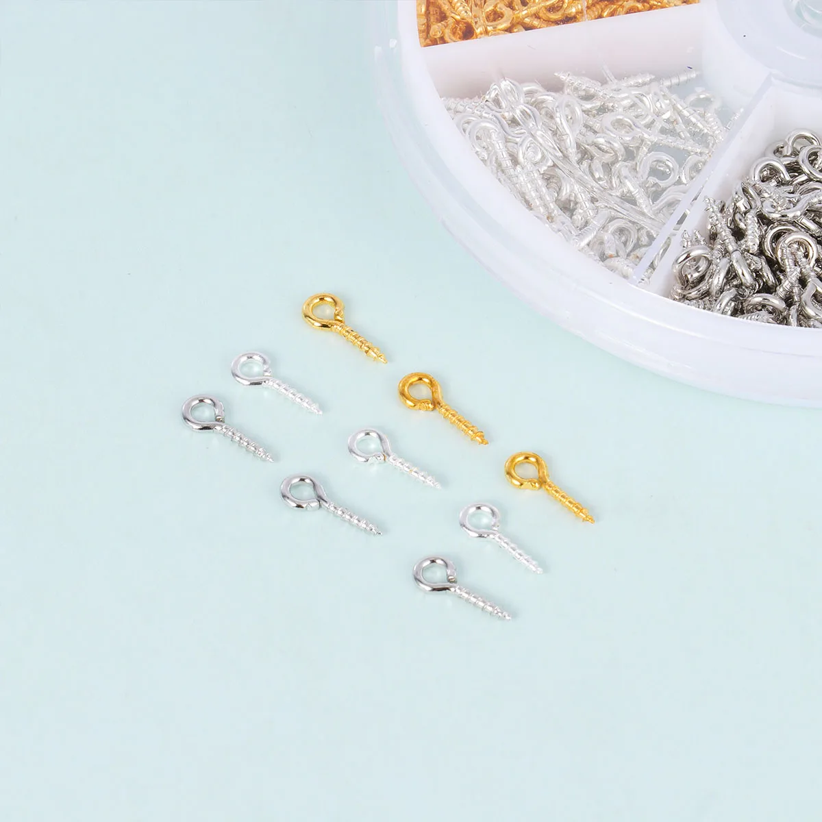 

Long Screws Eye Jewelry Making Round Hook Crafts Small Eyelet Mini for Ring Pin Rings
