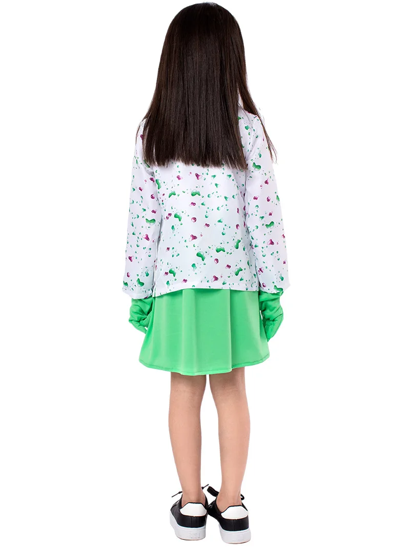 زي عالم الهالوين للأطفال الصغار - معطف مختبر مضحك مع أنابيب اختبار متوهجة وشعر مستعار أينشتاين، زي حفلات العلوم في مرحلة ما قبل المدرسة