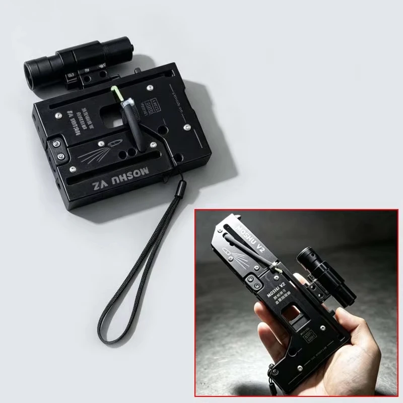 Outdoor Portable EDC Metal Pocket Folding Deformation Shooting Toy Tool