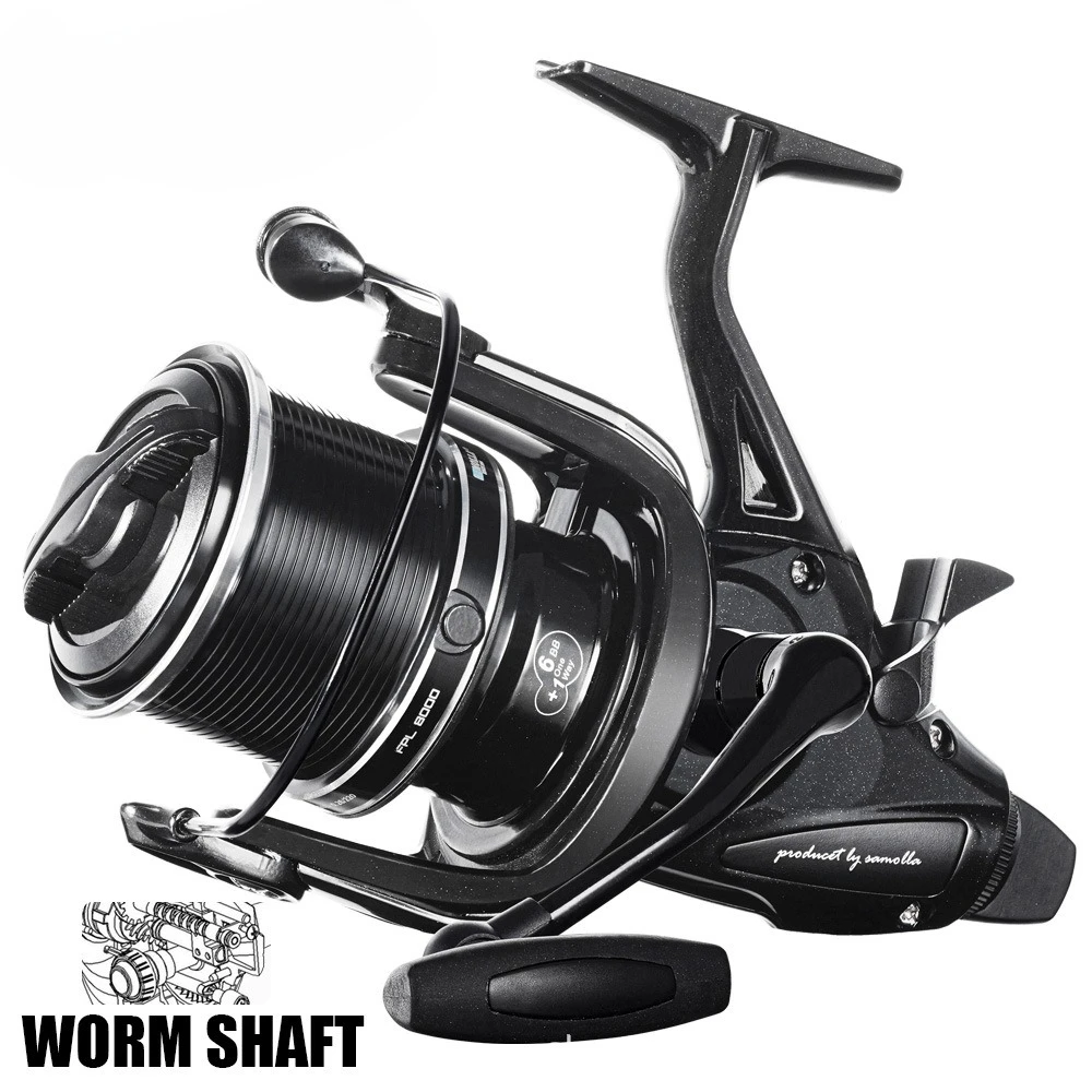 New Extra Large Long-distance Casting Wheel Double Brake Spinning Wheel Double Guide Rod Structure Carp Fishing Wheel