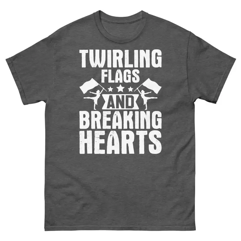 Twirling Flags and Breaking Hearts Color Guard Marching Band Unisex Classic Tee