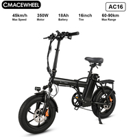 CMACEWHEEL AC16 Foldable Adult Electric Bike Electrical Road Bicycle 48V 18Ah Fatbike MTB E-bike 16\