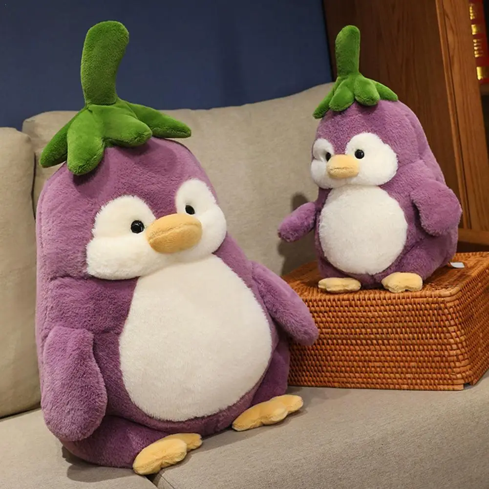 

25cm Cute Penguin Plush Toy Transformed Eggplant Penguin Doll Soft Stuffed Animal Toy Gift For Girls Kids Birthday Home Decor