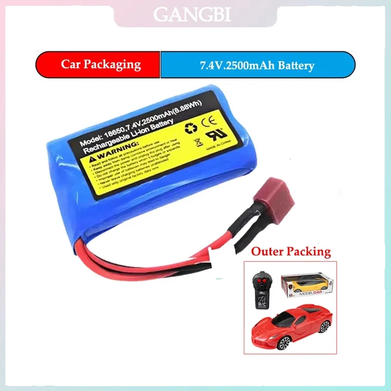 

Suitable for SCY-16101 16102 16103 16201 16301 16302 16303 RC Truck Spare Parts 7.4V 2500mAh Lithium Ion Battery