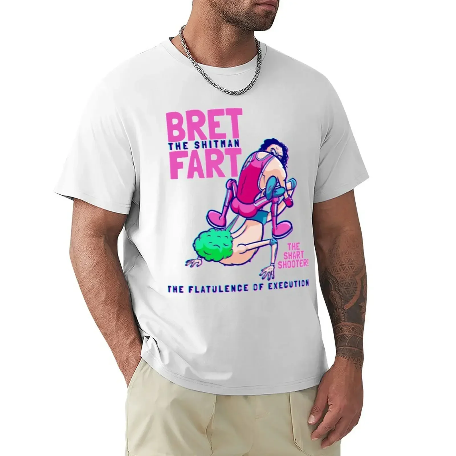 New Arrival Round Neck Bret Hart Hitman fans graphics mens t shirt Fart T-shirt sports streetwear harajuku oversized t shirt