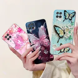For Cover Samsung Galaxy A12 Phone Case M12 F12 Case Fashion Butterfly Clear Silicone Funda For Samsung A12 M12 F12 A125F Bumper