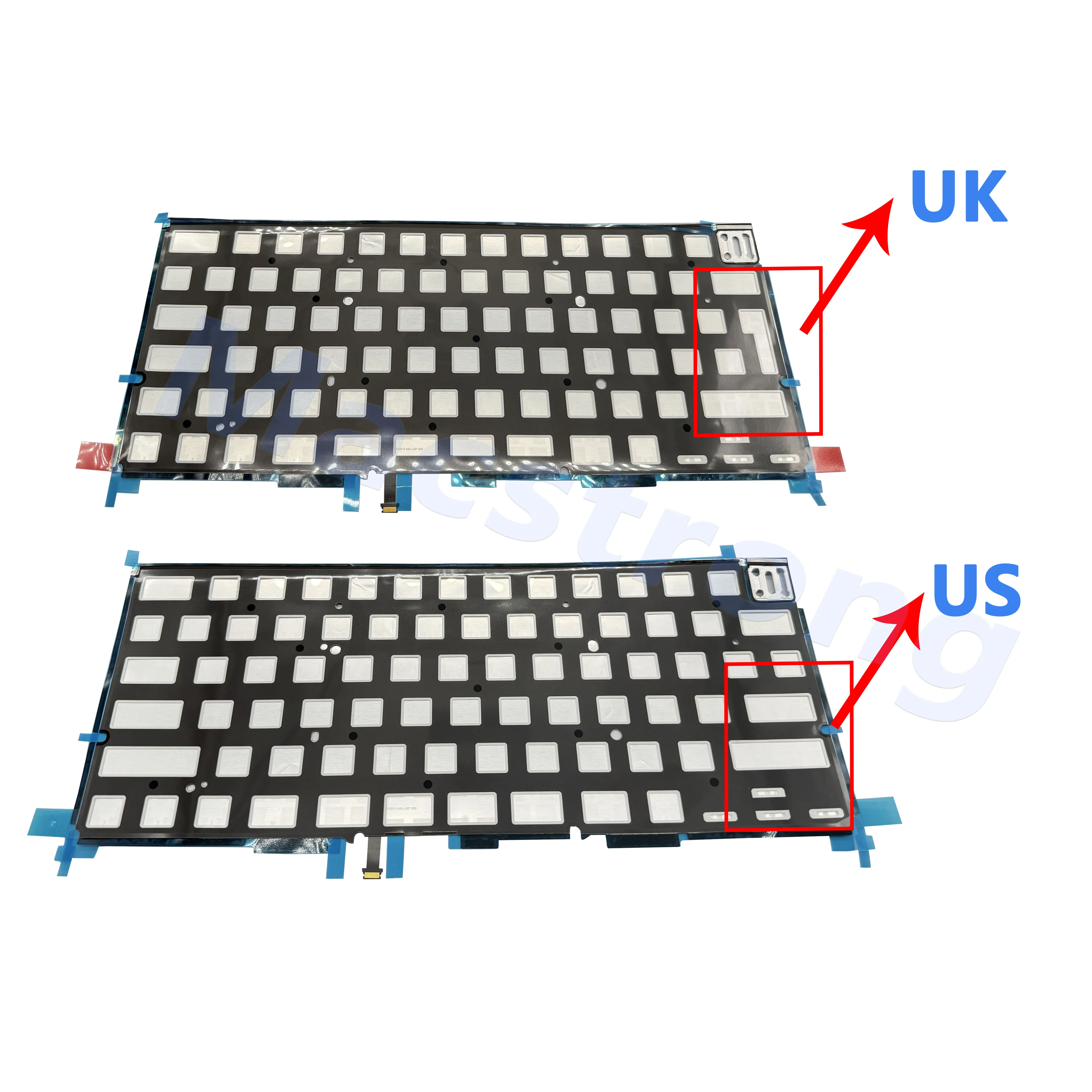 New US/UK Keyboard Backlight A2251 A2159 A1990 A3240 A3241 A2141 A2991 A2992 A3401 for Macbook Air Pro Backlit Sheet 2018-2025
