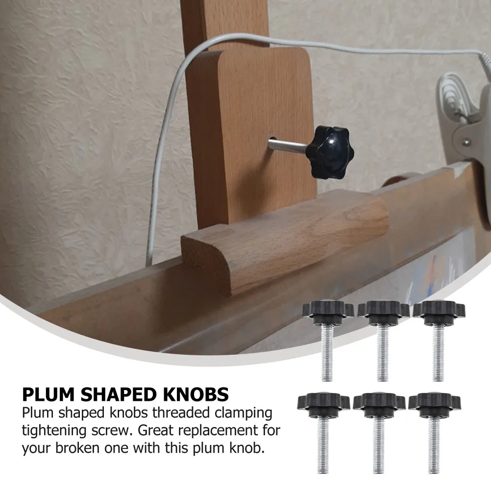 

10 Pcs Screw Thread Clamping Knob Stud H gripsH Tool Parts Plastic Carbon Steel Wear Corrosion Resistant Precision Durability