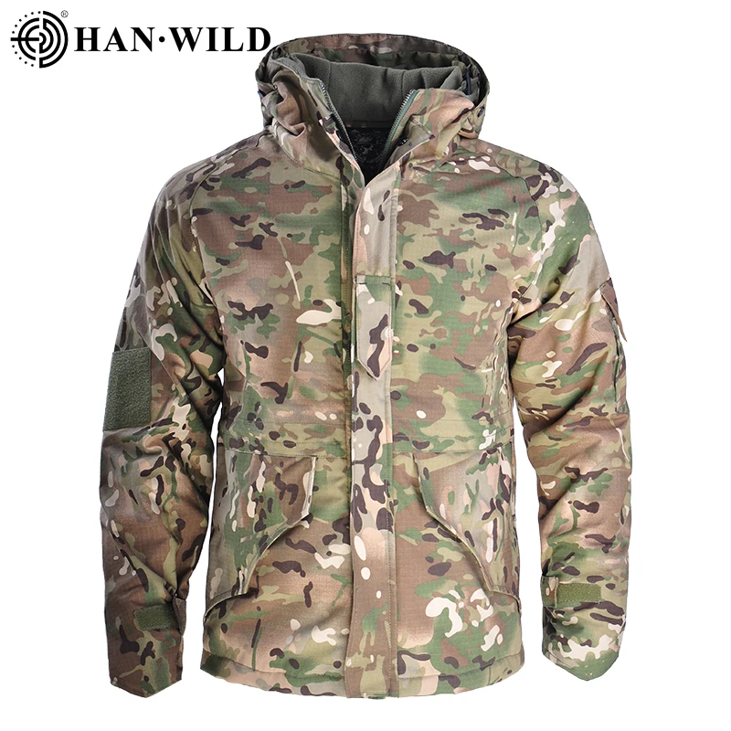 Multi Pocket Bomber Military Jacket Hunting Clothes Warm Hoody Combat Jacket Tactical Mens Fleece Men Windbreaker Coats Male