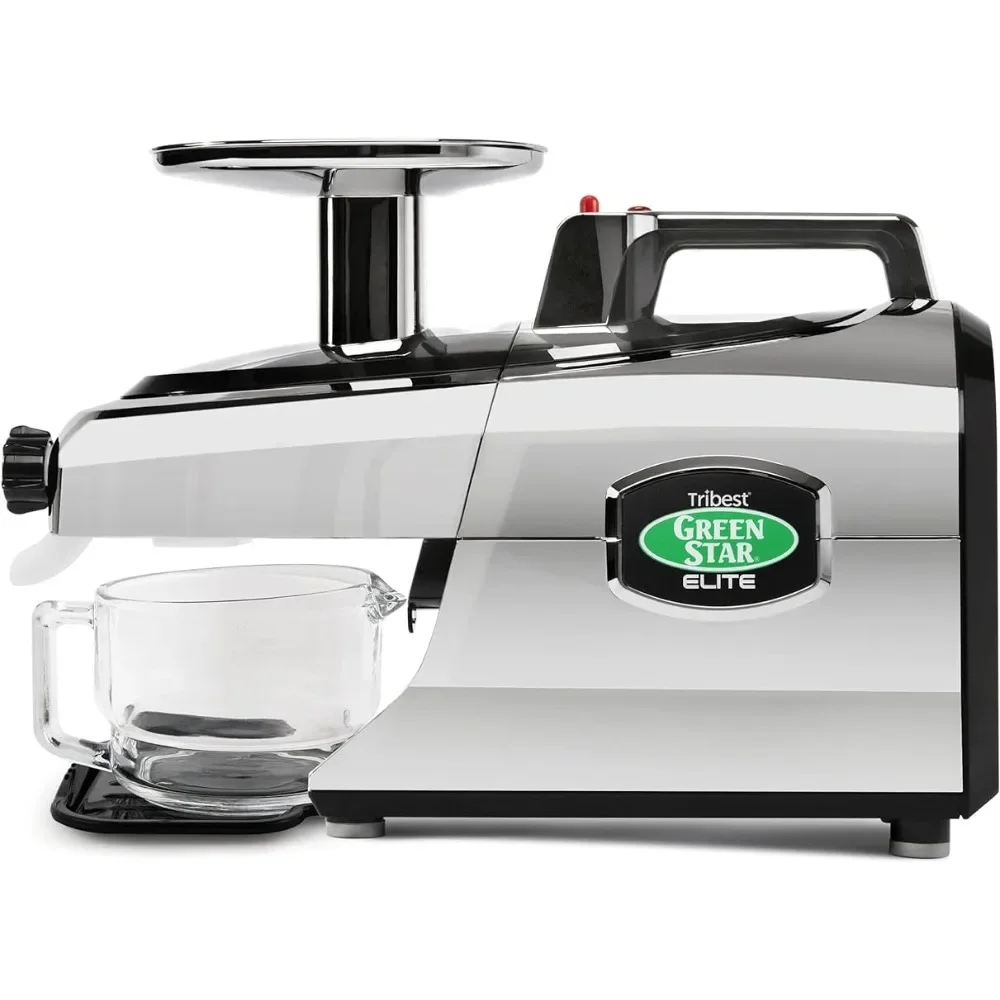 Tribest Greenstar GSE-5050 Elite Slow Masticating Juicer, Twin Gear Cold Press Juicer & Juice Extractor, Chrome