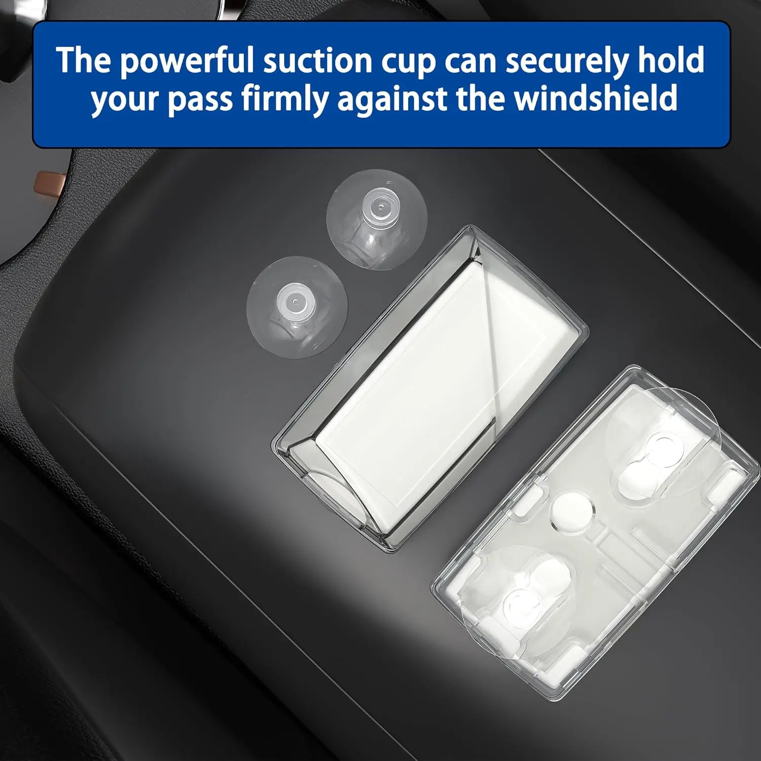 2024 Verbesserter EZ-Pass-Halter - Starker Saugnapfhalter für Windschutzscheibe, Sonnenblende - Sicherer IPass-Transponder-Halter – Detail 3