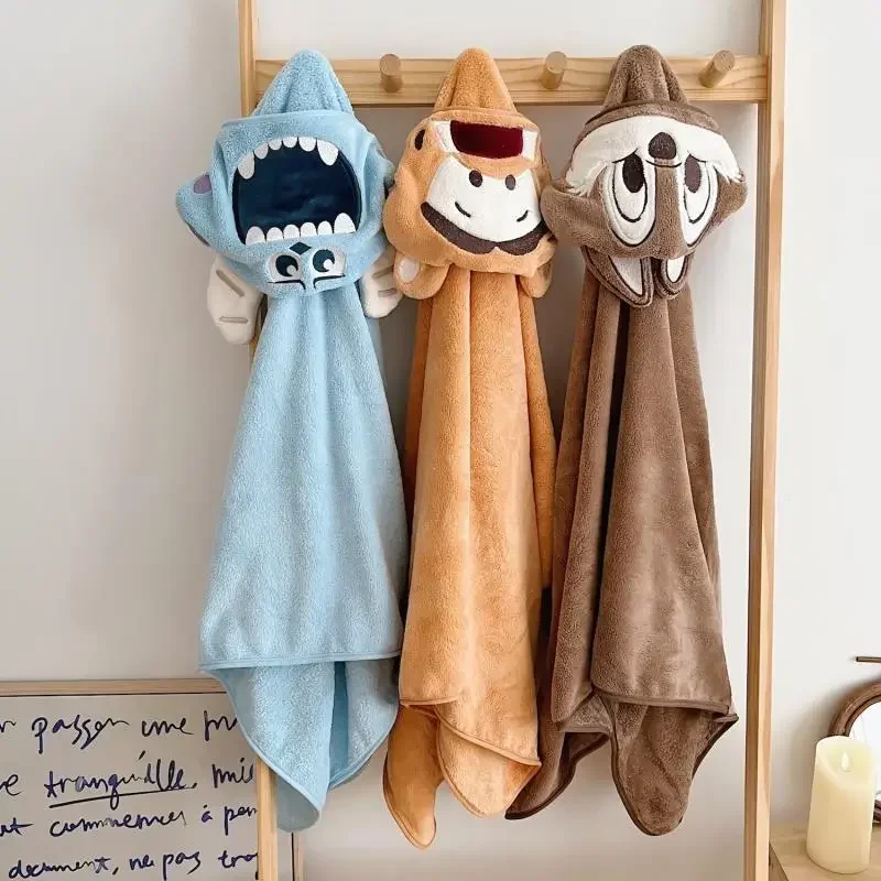 Cute Baby Hooded Bath Towel for Children Super Soft Absorbent Bathrobe Cartoon Blanket Quickdry Sleepwear for Infant Newborn