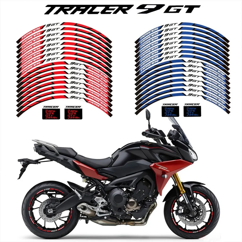 For YAMAHA TRACER 900 GT TRACER900 TRACER 9 GT 17Inch Reflective Motorcycle Accessories Wheel Stickers Hub Rim Stripe Decals