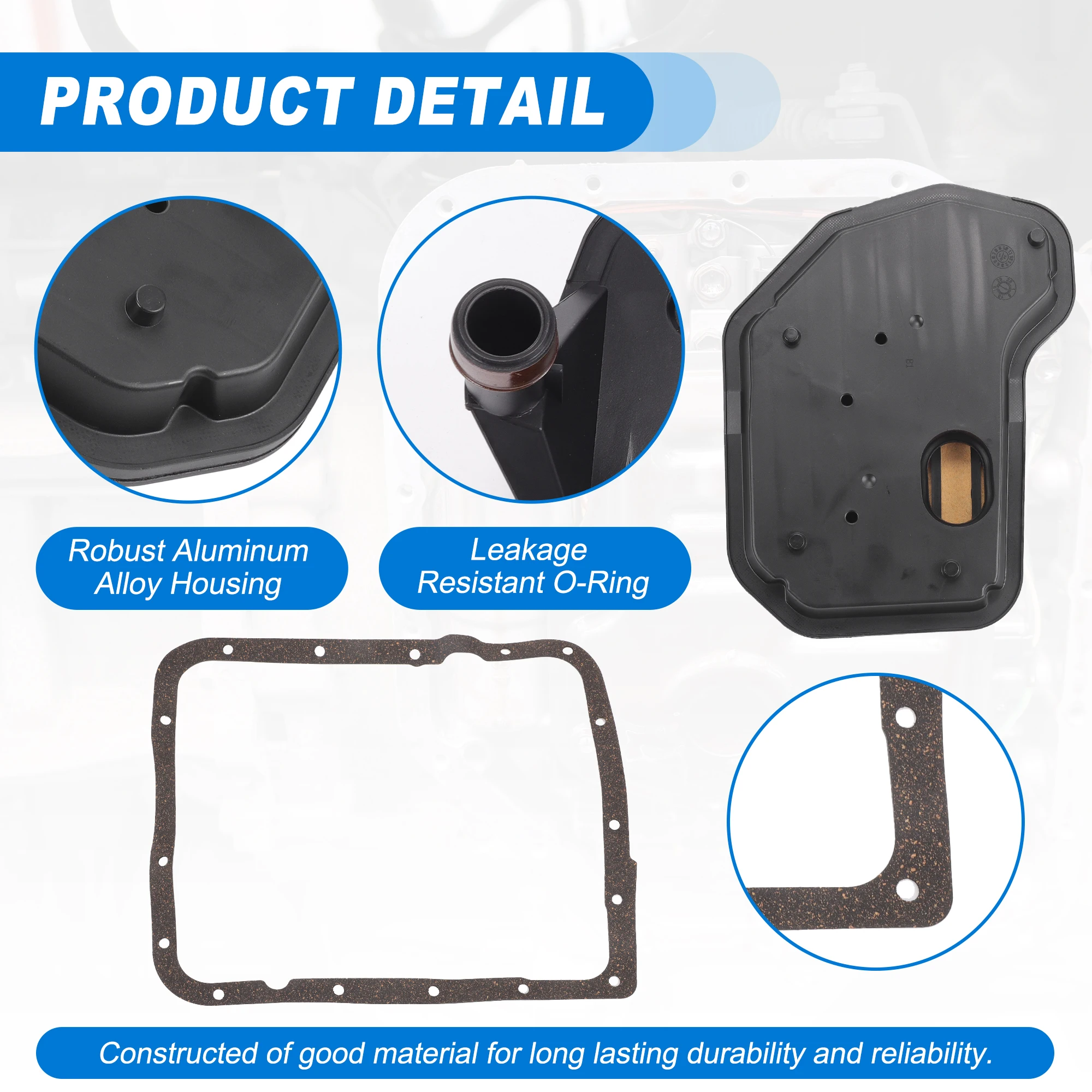 UXCELL 4L60E/4L65E/4L70E Transmission Shift Solenoid Filter Gasket Kit Fit for Cadillac Escalade 1999-2009 No.24208576