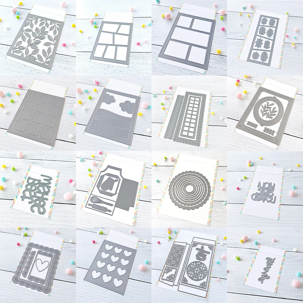 Geschwungener Runder Liebesherz-Diagrammrahmen Metall LOVEYA Wörter Stanzformen DIY Scrapbooking Valentinstag Deko Papierkarten
