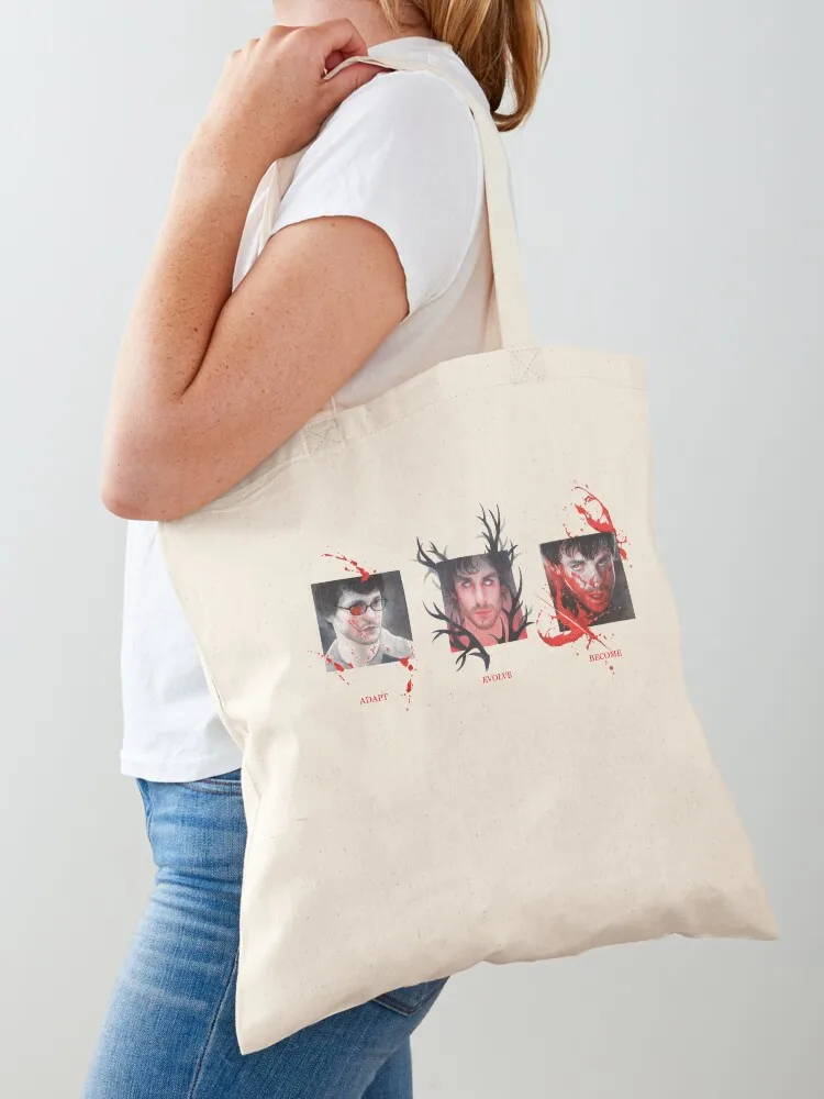 

ADAPT,EVOLVE,BECOME w/o background / Will Graham / HANNIBAL Tote Bag Fabric bag custom canvas bag Women's shopper