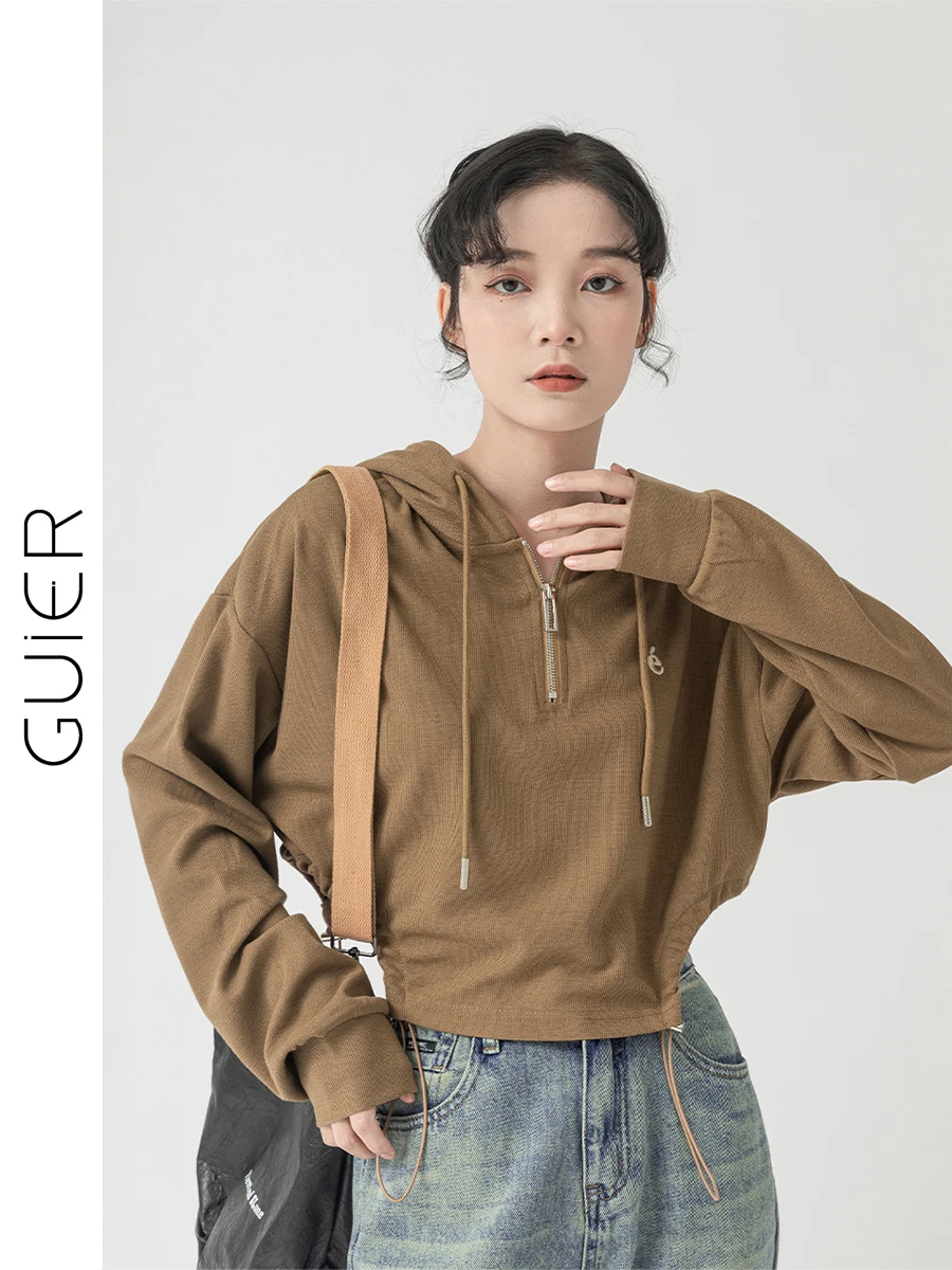 

Американский ретро-худи для женщин: новинка ранней весны, свободный крой, оригинальный дизайн, повседневный, удобный, с длинными рукавами, свитшот