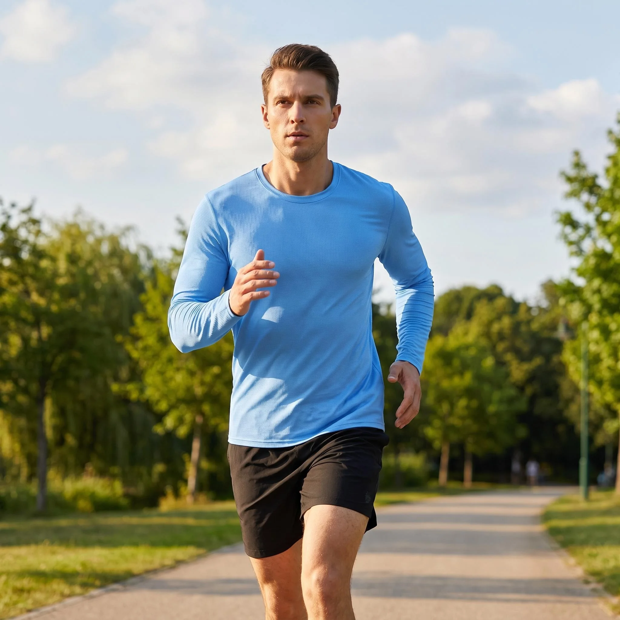 Running Gear Winter - Men Lightweight Breathable Long Sleeve Sun