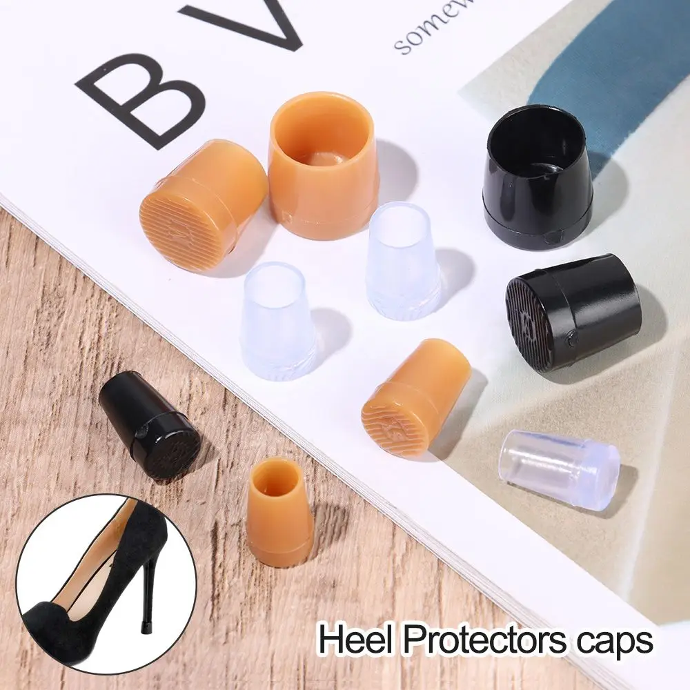 1 pair Shoes Accessories Wearable Non-slip Round Shape Antislip High Heeler Silencer Heel Protector Heel Stoppers