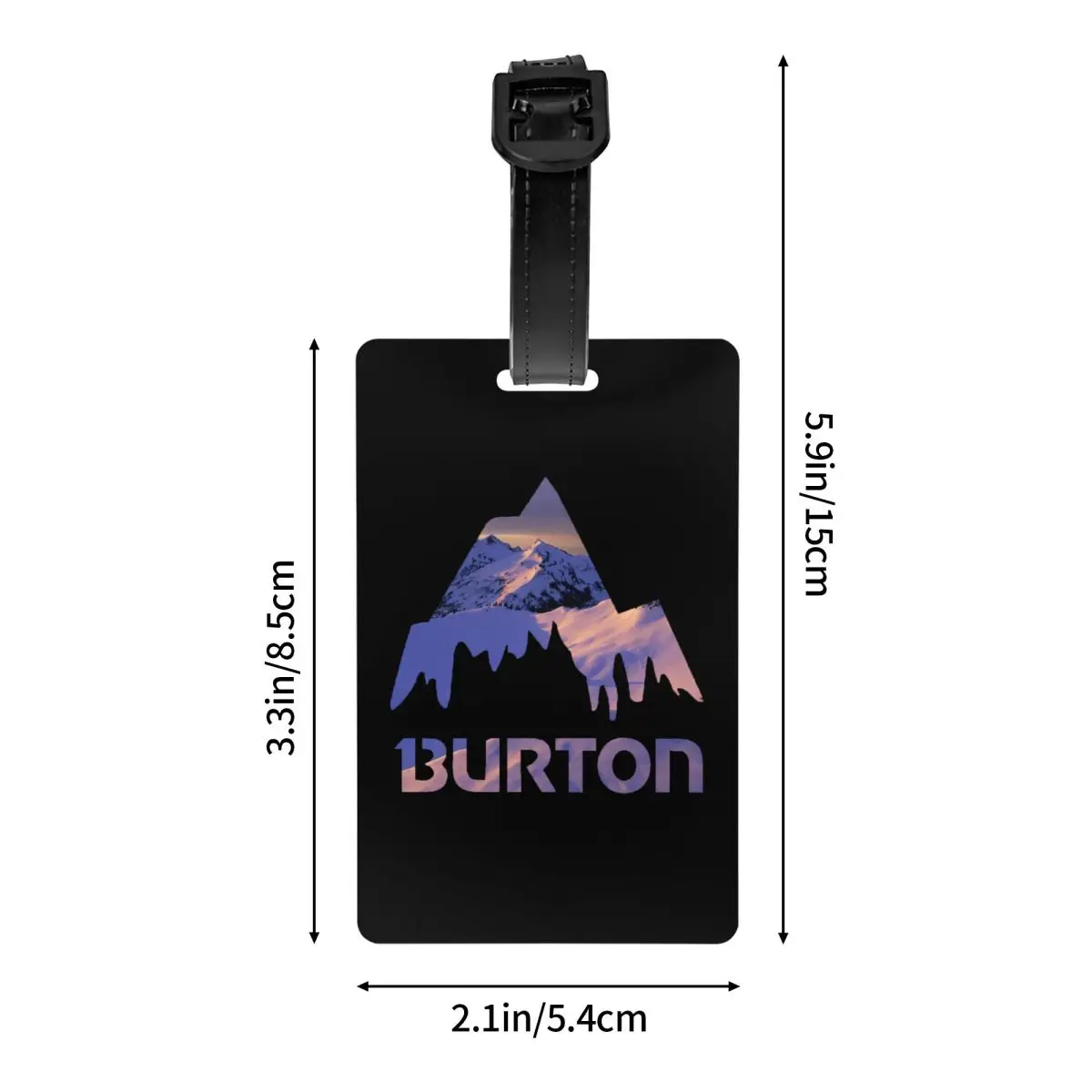 ป้ายติดกระเป๋าเดินทางสำหรับสโนว์บอร์ดของเบอร์ตันส์ ป้ายติดกระเป๋าเดินทางน่ารัก ป้ายติดกระเป๋าเดินทางแบบปกปิดข้อมูล ป้ายชื่อ ป้ายชื่อประจำตัว